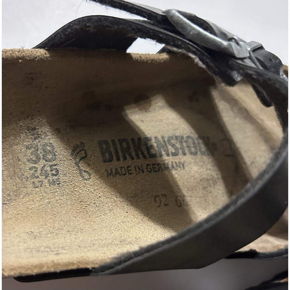 Birkenstock Women's Mayari Black Birko-Flor Toe Loop Sandals Size 38 US L7 Reg - Picture 3 of 7